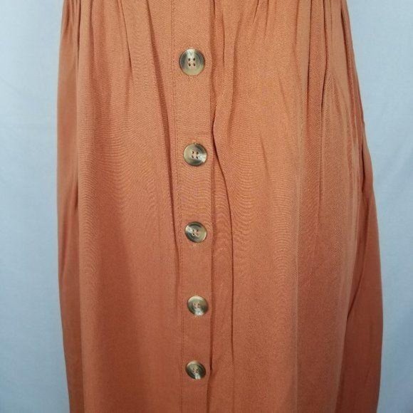 Hem & Thread Burnt Orange Button Maxi Dress - Picture 3 of 9